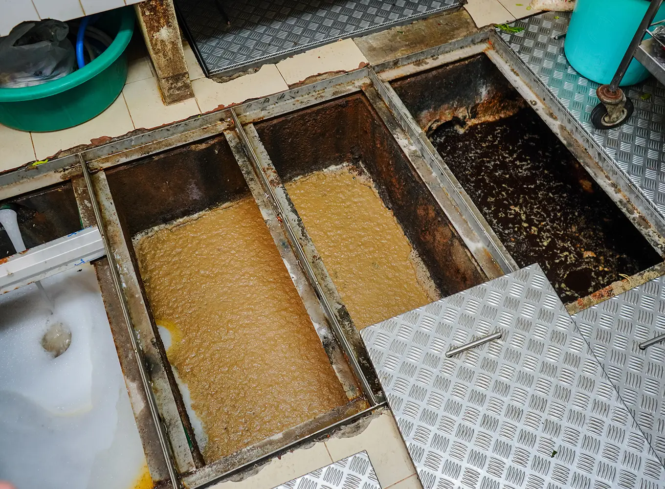 a restaurant grease trap in Decatur, IL